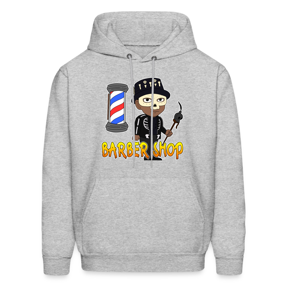 Barber Shop Unisex Hoodie - heather gray