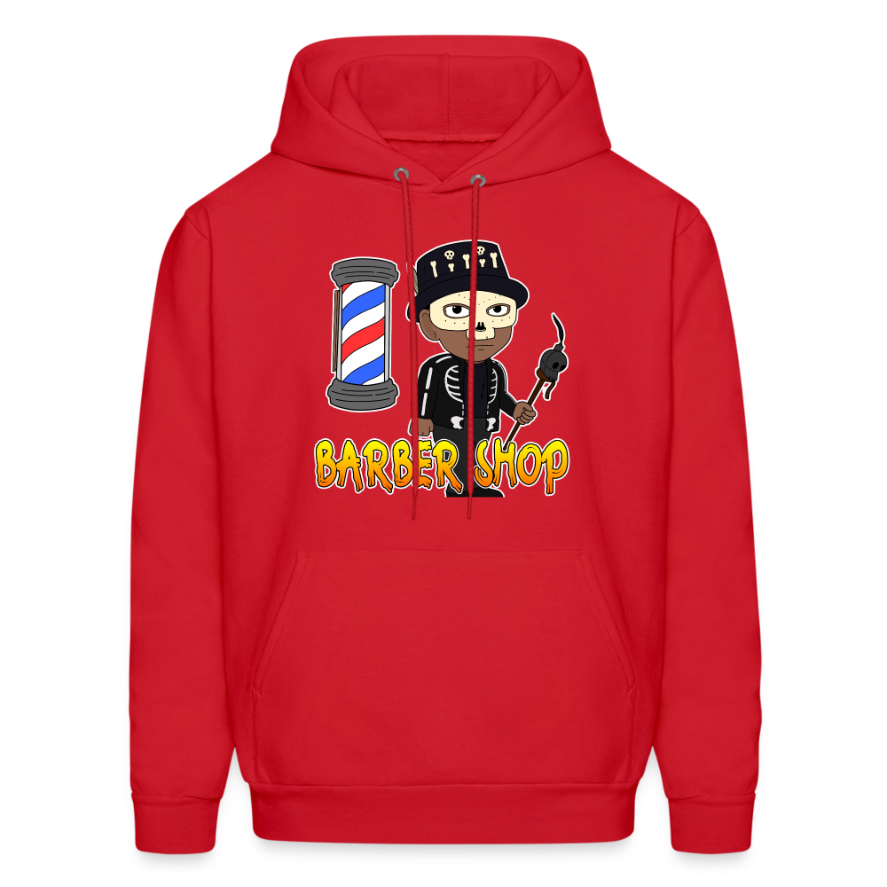 Barber Shop Unisex Hoodie - red