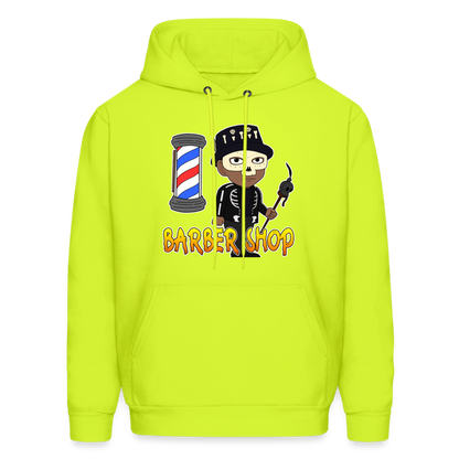 Barber Shop Unisex Hoodie - safety green