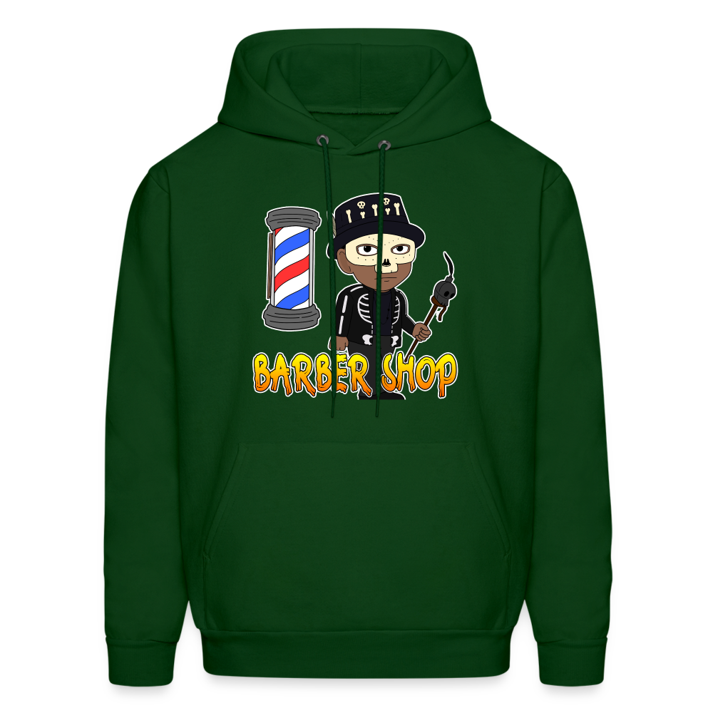 Barber Shop Unisex Hoodie - forest green