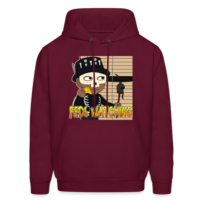 Feds Watching Unisex Hoodie - burgundy