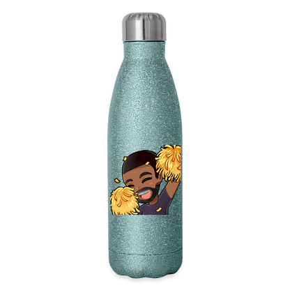 Kendrisite Insulated Stainless Steel Water Bottle - turquoise glitter