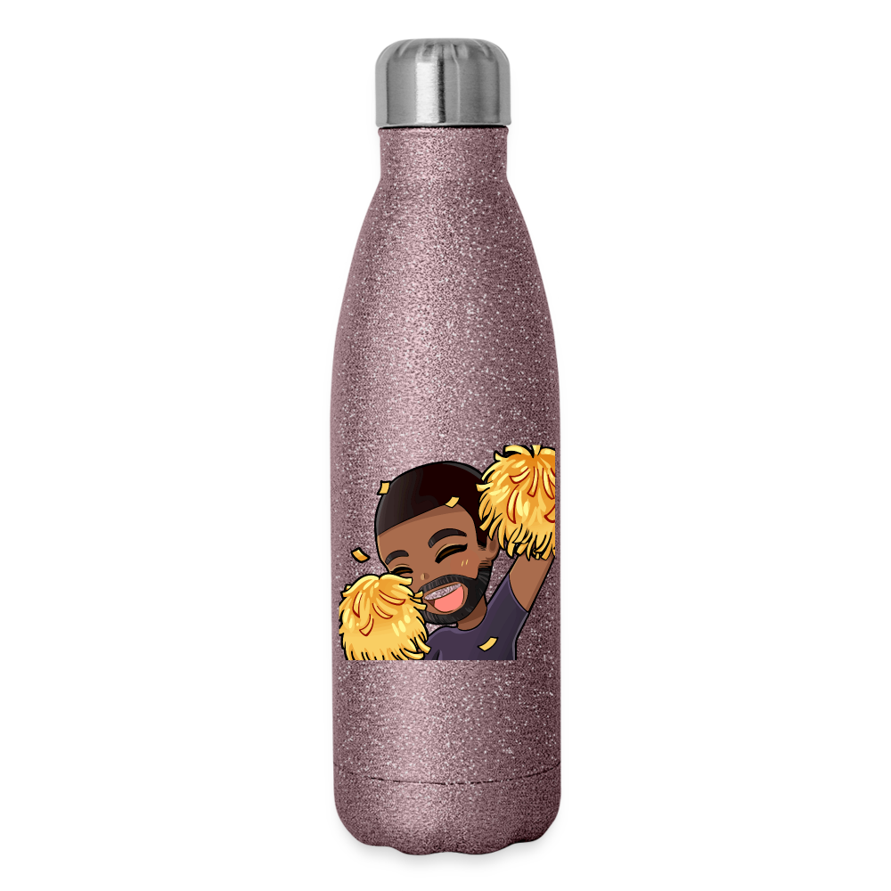 Kendrisite Insulated Stainless Steel Water Bottle - pink glitter