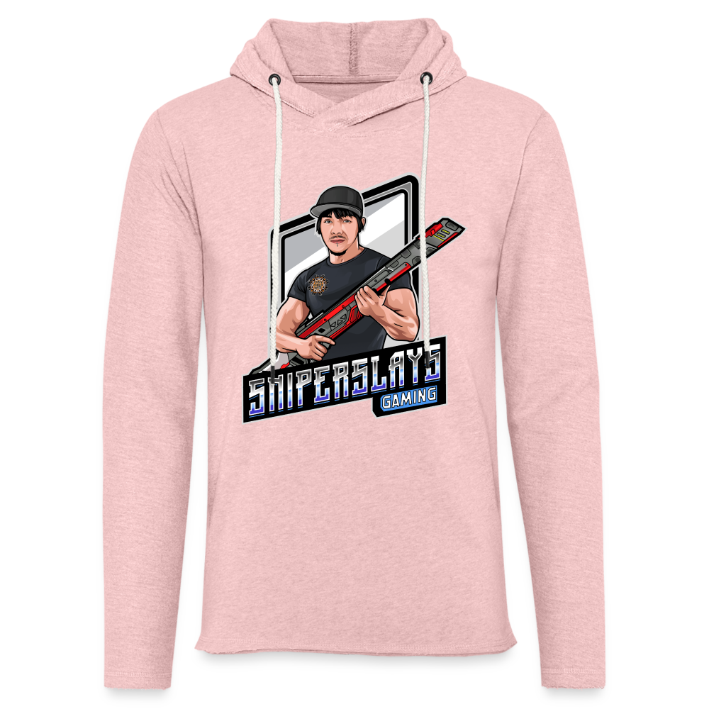 SniperSlaysTV Unisex Lightweight Terry Hoodie - cream heather pink