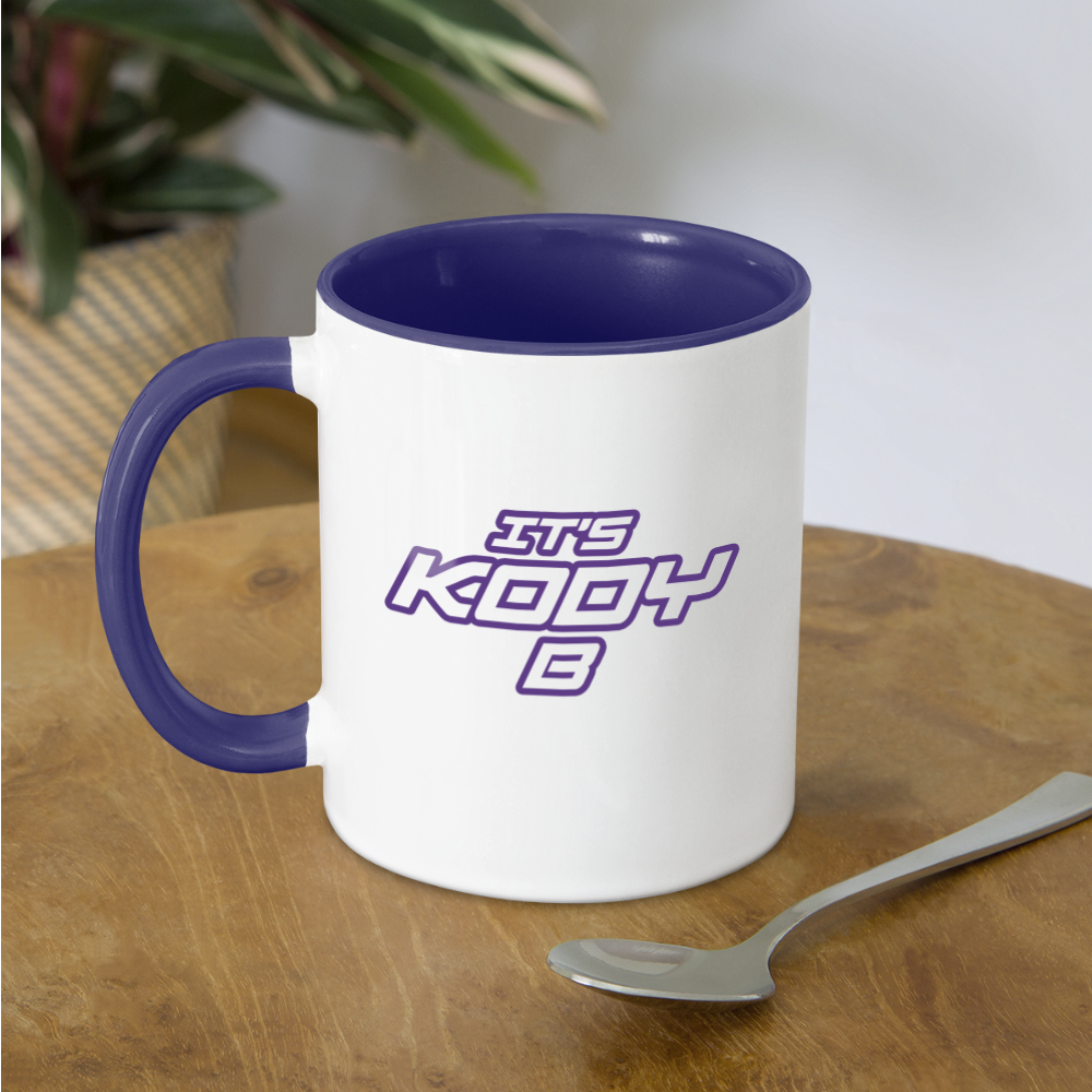 Its Kody B Accent Mug - white/cobalt blue