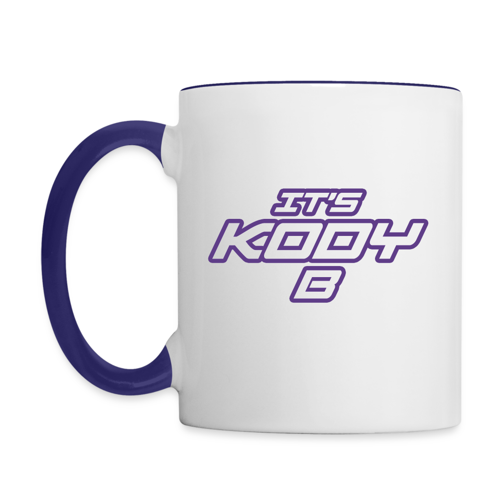 Its Kody B Accent Mug - white/cobalt blue