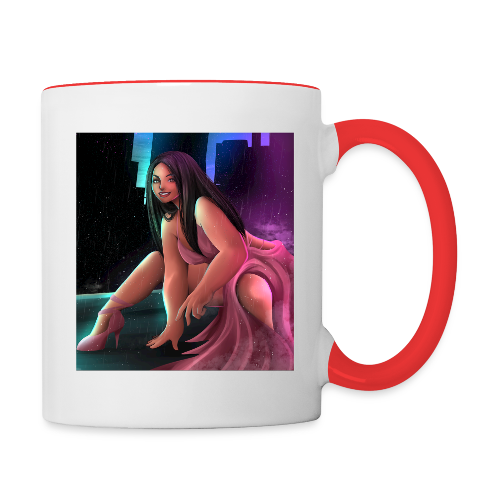 ChrissyHQ Accent Mug - white/red