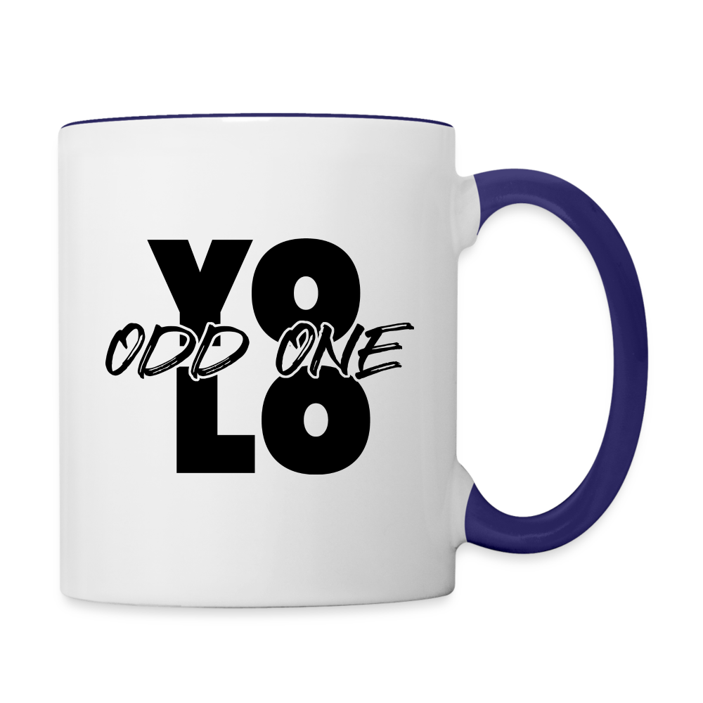 Jordania The Odd Accent Mug - white/cobalt blue