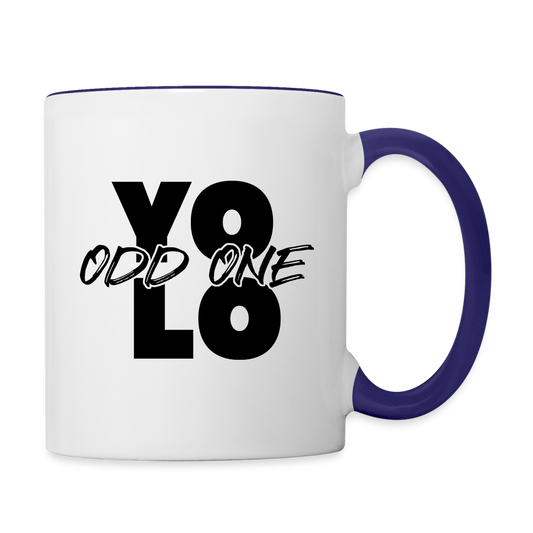 Jordania The Odd Accent Mug - white/cobalt blue