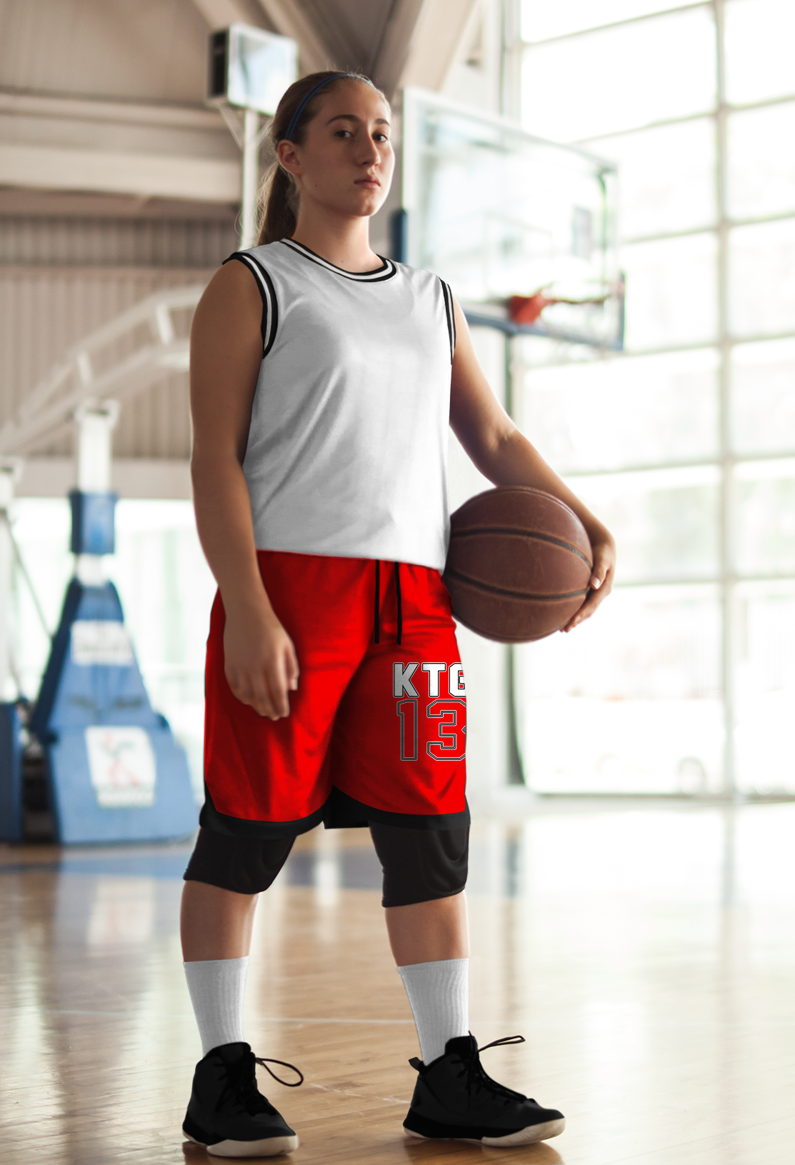 Adult KTG13 TV Red Basketball Shorts